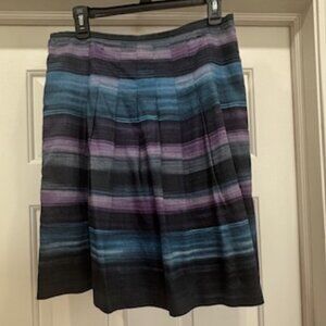 Ann Taylor Loft Petites Multi-Color Pleated Skirt